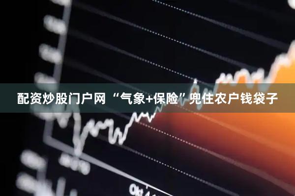 配资炒股门户网 “气象+保险”兜住农户钱袋子